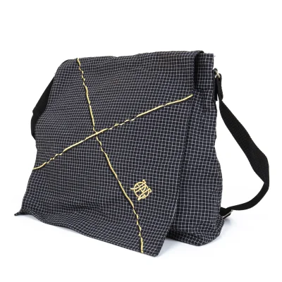 JPG by GAULTIER Logo Embroidery Grid Messenger Bag