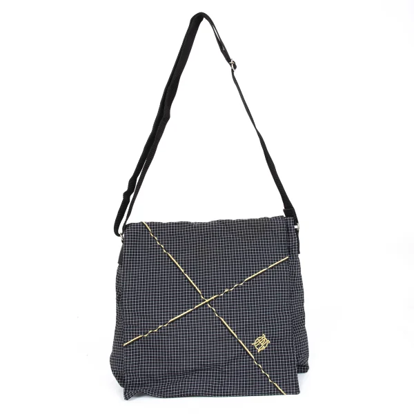 JPG by GAULTIER Logo Embroidery Grid Messenger Bag K-173027_002
