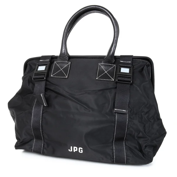 JPG by GAULTIER Logo Print Belted Hand Bag Black  K-173032_001
