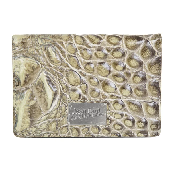 Jean Paul GAULTIER Embossed Card Case Beige  K-173034_001