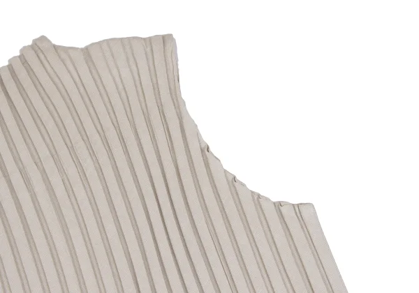 ISSEY MIYAKE Switching Design Asymmetry Pleats Sleeveless Tunic K-173038_005