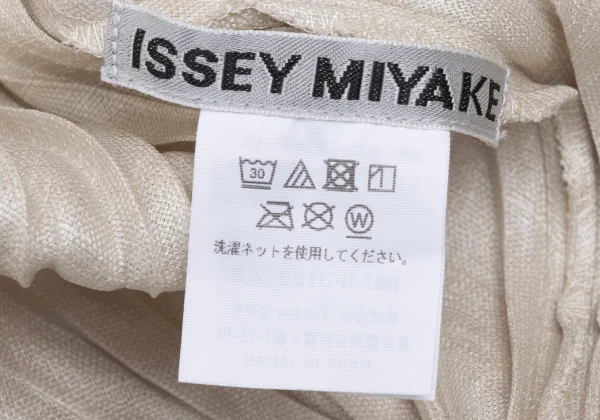 ISSEY MIYAKE Switching Design Asymmetry Pleats Sleeveless Tunic K-173038_013