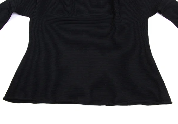 ISSEY MIYAKE Rayon Nylon Rib Design Asymmetry Sleeve Top K-173040_006