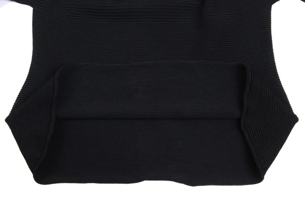 ISSEY MIYAKE Rayon Nylon Rib Design Asymmetry Sleeve Top K-173040_007