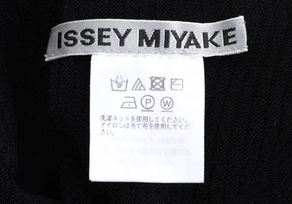 ISSEY MIYAKE Rayon Nylon Rib Design Asymmetry Sleeve Top K-173040_011