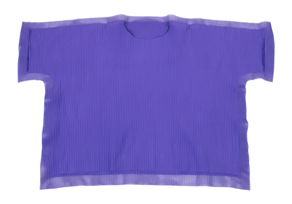 ISSEY MIYAKE me Mesh Trim Fine Knit Pleated T-Shirt K-173044_002