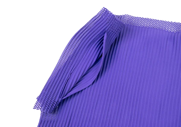 ISSEY MIYAKE me Mesh Trim Fine Knit Pleated T-Shirt K-173044_006