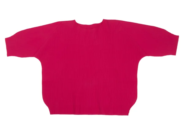 ISSEY MIYAKE me Fine-Knit Pleated Pot-Sleeve Top K-173045_002
