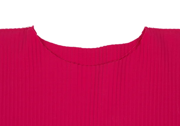 ISSEY MIYAKE me Fine-Knit Pleated Pot-Sleeve Top K-173045_003