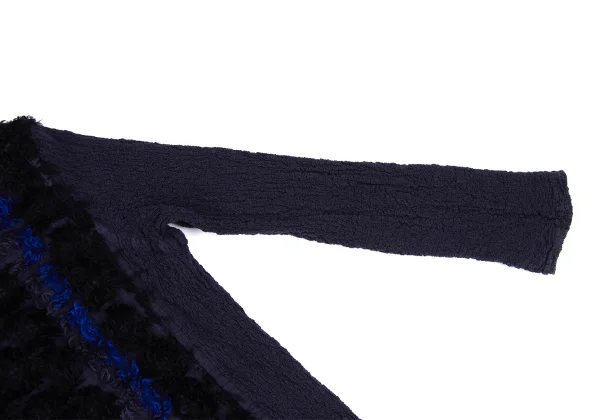 ISSEY MIYAKE me Acrylic Blend Brushed Jacquard Cauliflower Switching Top K-173046_005