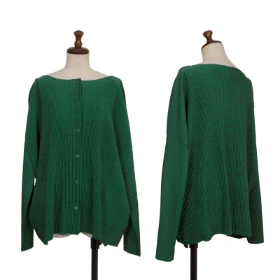 ISSEY MIYAKE me Wide Silhouette Pleats Cardigan