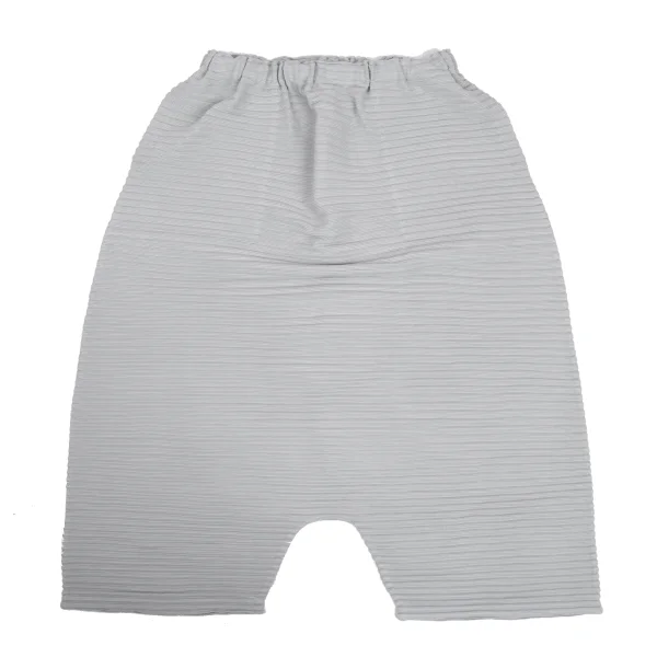 ISSEY MIYAKE me Poly Pleated Dropped Crotch Pants Grey Free K-173053_001