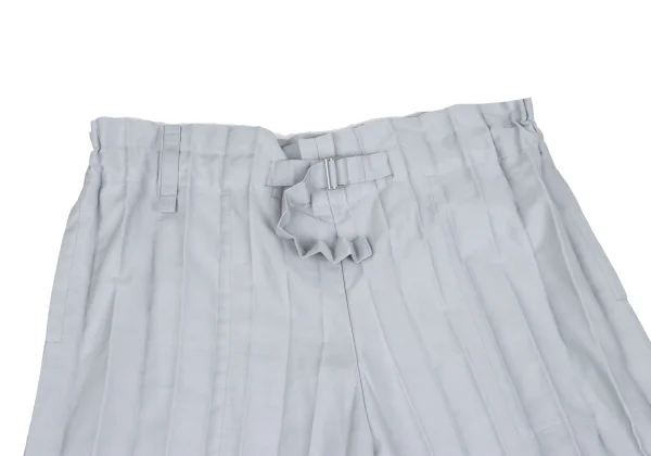 ISSEY MIYAKE me Cutwork Embroidery Accordion Pleated Belted Wide Pants K-173055_002