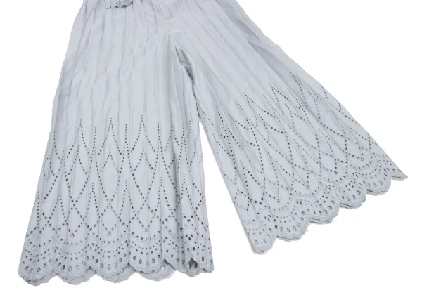 ISSEY MIYAKE me Cutwork Embroidery Accordion Pleated Belted Wide Pants K-173055_006