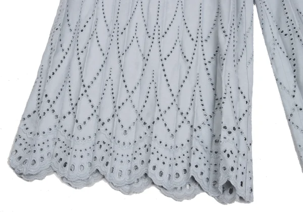 ISSEY MIYAKE me Cutwork Embroidery Accordion Pleated Belted Wide Pants K-173055_007