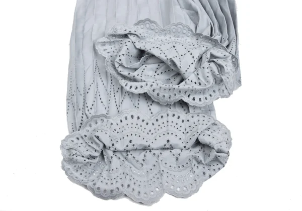 ISSEY MIYAKE me Cutwork Embroidery Accordion Pleated Belted Wide Pants K-173055_008
