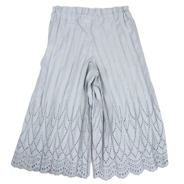 ISSEY MIYAKE me Cutwork Embroidery Accordion Pleated Belted Wide Pants K-173055_009