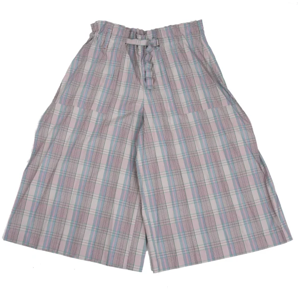 ISSEY MIYAKE me Checked Accordion Pleats Wide Pants Pink,Blue Free K-173056_001