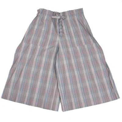 ISSEY MIYAKE me Checked Accordion Pleats Wide Pants