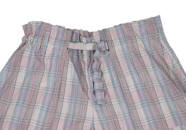 ISSEY MIYAKE me Checked Accordion Pleats Wide Pants K-173056_002