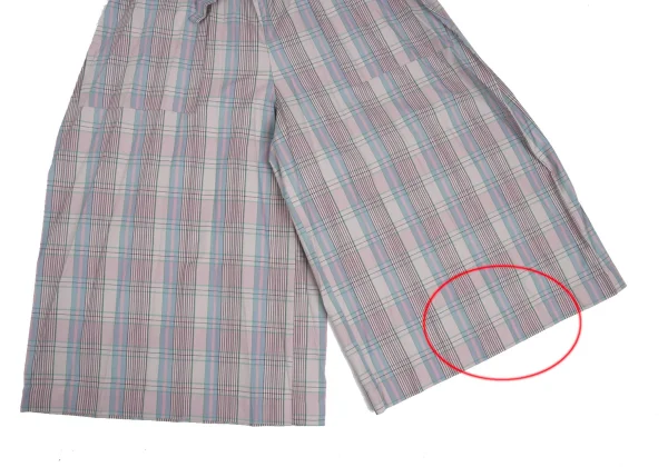 ISSEY MIYAKE me Checked Accordion Pleats Wide Pants K-173056_006