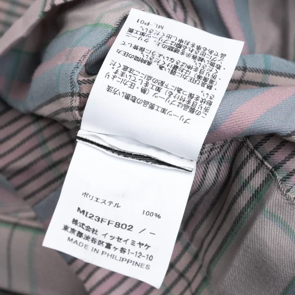 ISSEY MIYAKE me Checked Accordion Pleats Wide Pants K-173056_011