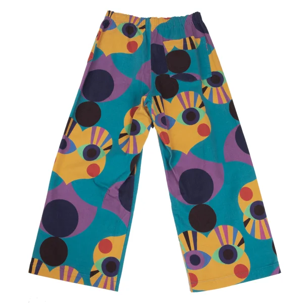 ISSEY MIYAKE me Cotton Blend Psychedelic Eye Print Stretch Pants K-173057_007
