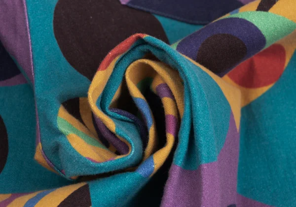 ISSEY MIYAKE me Cotton Blend Psychedelic Eye Print Stretch Pants K-173057_010
