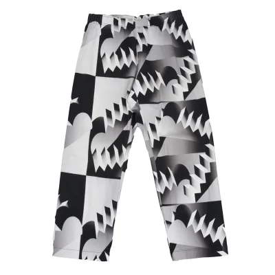 ISSEY MIYAKE me Cotton Blend Trompe-l'œil Print Stretch Pants