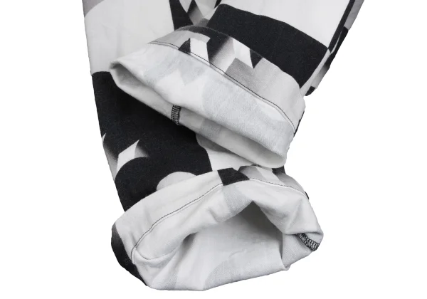 ISSEY MIYAKE me Cotton Blend Trompe-l'œil Print Stretch Pants K-173058_008