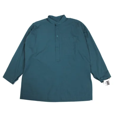 ISSEY MIYAKE IM MEN Poly Cotton Band-collar Pullover Shirt