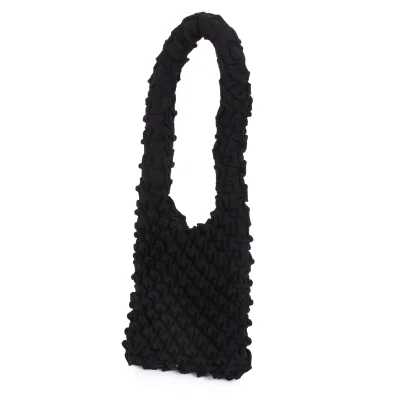 ISSEY MIYAKE Wool Blend Pleated Mini Handbag