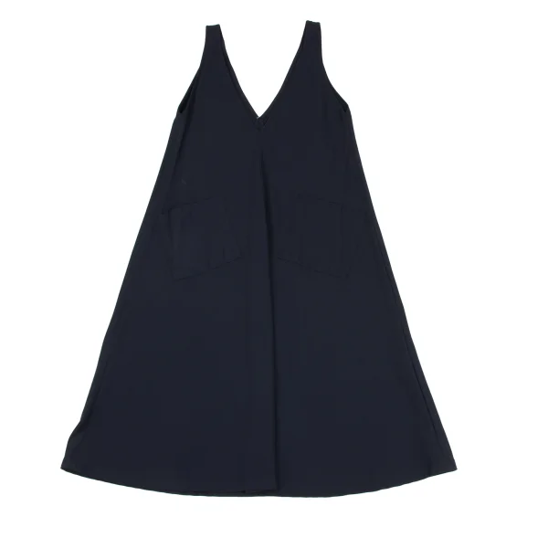 Y's Wool Rayon V-neck Sleeveless Dress K-173072_002
