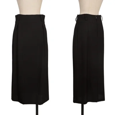 Y's Wool Gaba Front Darts Skirt