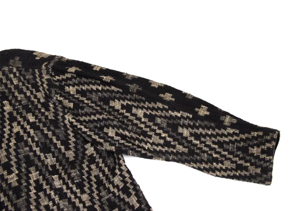 ISSEY MIYAKE Silk Jacquard Collarless Coat K-173075_007