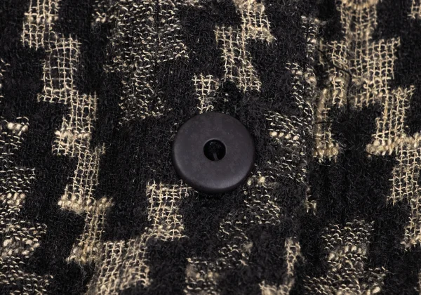 ISSEY MIYAKE Silk Jacquard Collarless Coat K-173075_009