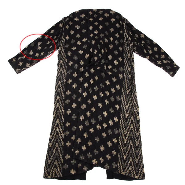 ISSEY MIYAKE Silk Jacquard Collarless Coat K-173075_013