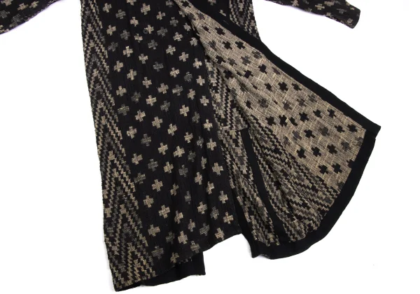 ISSEY MIYAKE Silk Jacquard Collarless Coat K-173075_015