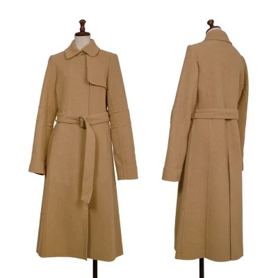 TSUMORI CHISATO Melton Wool Snap-Button Belted Coat