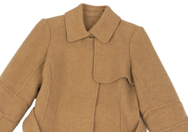 TSUMORI CHISATO Melton Wool Snap-Button Belted Coat K-173078_003