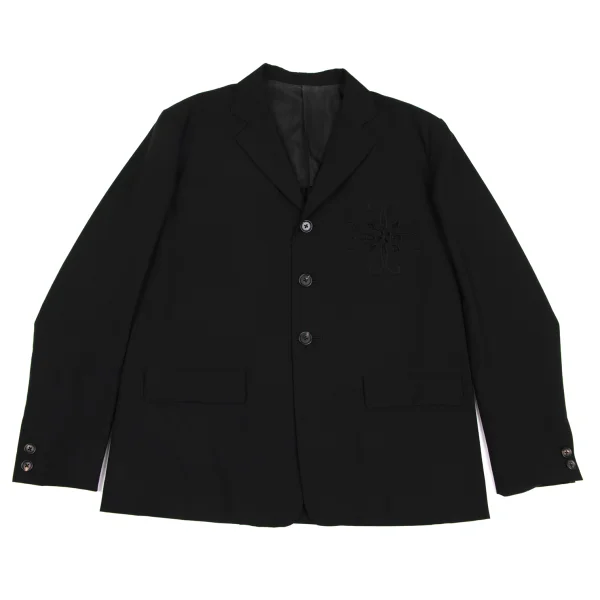 Yohji Yamamoto POUR HOMME Front Embroidery Jacket Black M K-173082_001