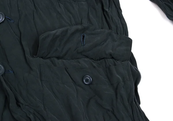 ISSEY MIYAKE Wrinkled Pleats Stand-Collar Jacket K-173083_011