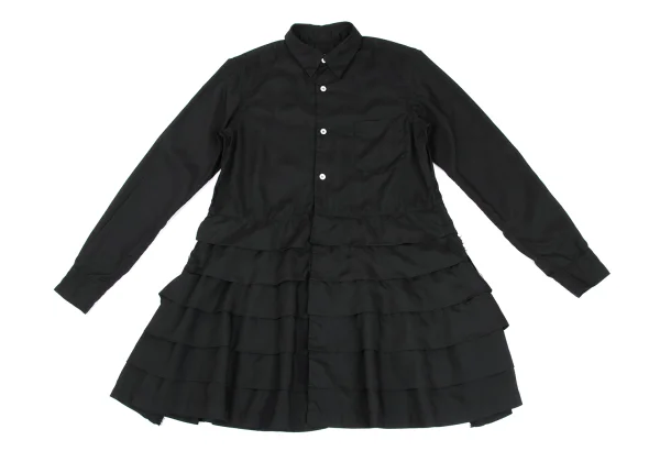 COMME des GARCONS Poly Tiered Long Shirt K-173085_002