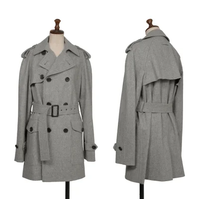 Jean Paul GAULTIER CLASSIQUE Wool Blend Belted Double Coat