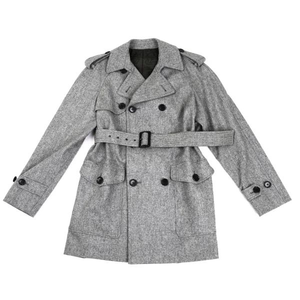 Jean Paul GAULTIER CLASSIQUE Wool Blend Belted Double Coat K-173086_002