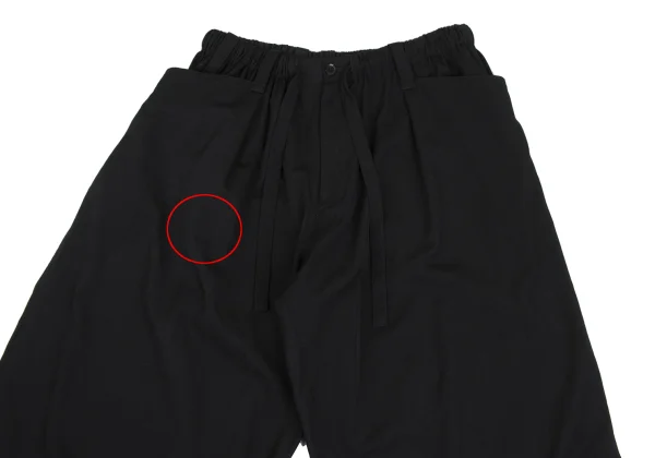Yohji Yamamoto POUR HOMME Wool Gabardine Drawstring Wide Pants K-173088_002