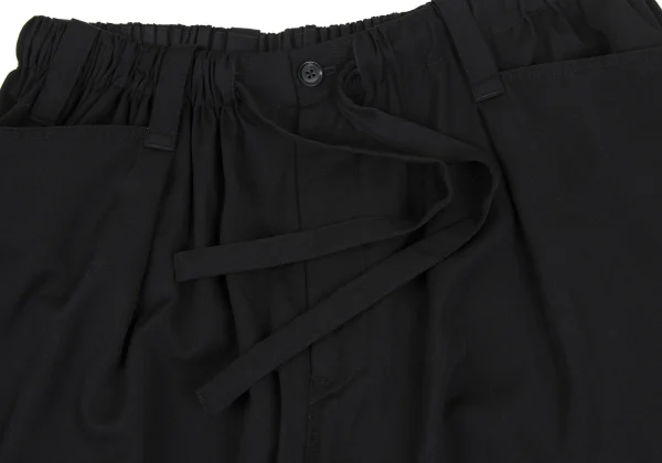 Yohji Yamamoto POUR HOMME Wool Gabardine Drawstring Wide Pants K-173088_006