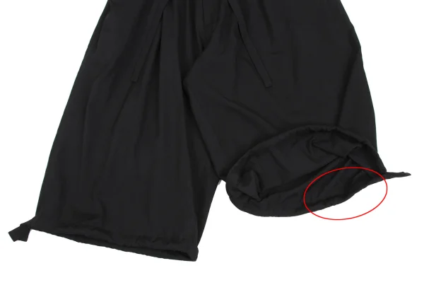 Yohji Yamamoto POUR HOMME Wool Gabardine Drawstring Wide Pants K-173088_010