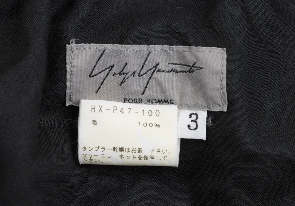 Yohji Yamamoto POUR HOMME Wool Gabardine Drawstring Wide Pants K-173088_017