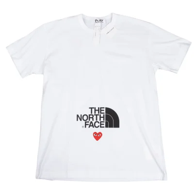 PLAY COMME des GARCONS×THE NORTH FACE Logo Printd T-shirt